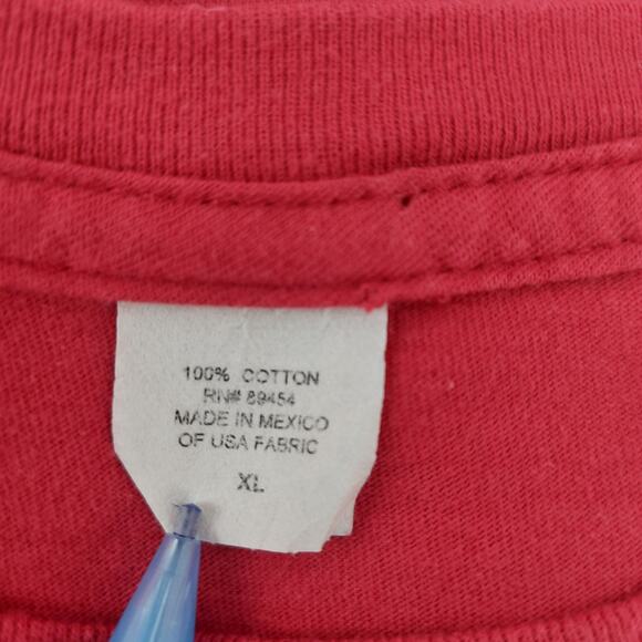 California Men's Red T-Shirt West Coast 100% Cotton Casual Size XL - Picture 3 of 9